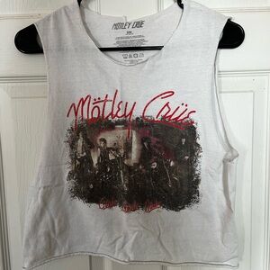 Urban Outfitters White and Red Graphic Crop Top